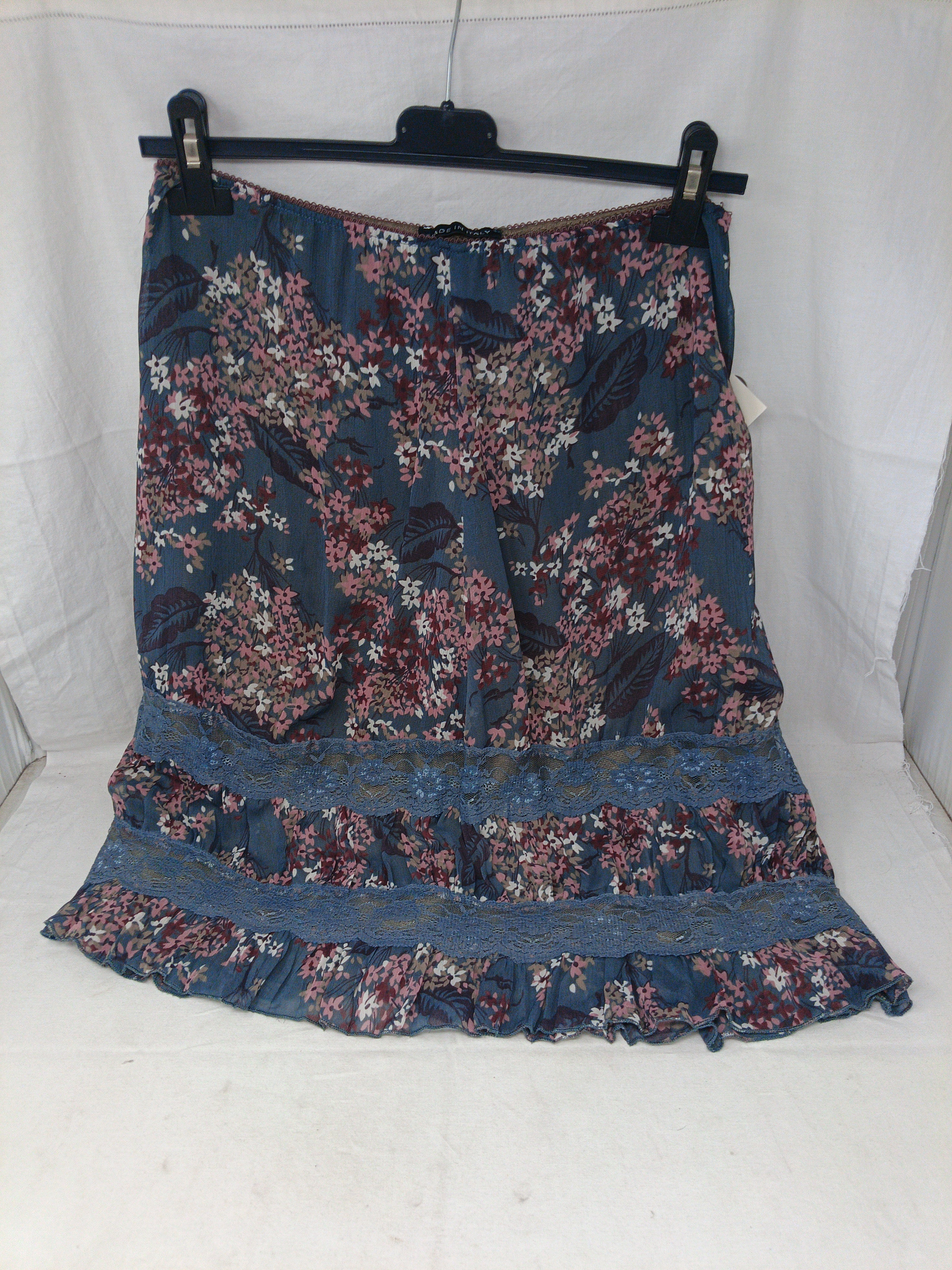 Gonna Tulle Grigio Fiorata M