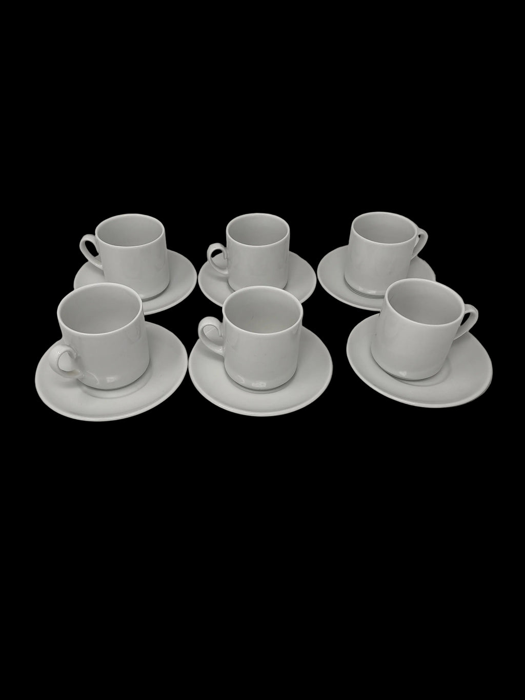 Richard Ginori Servizio Caffè Tazzine E Piattini Bianchi