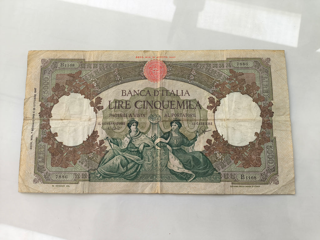 Banconota 5.000 Lire "repubbliche Marinare" (regine Del Mare) - 1961 Carli/ripa