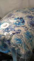 Piumone Matrimoniale Bco Fiorata Blu