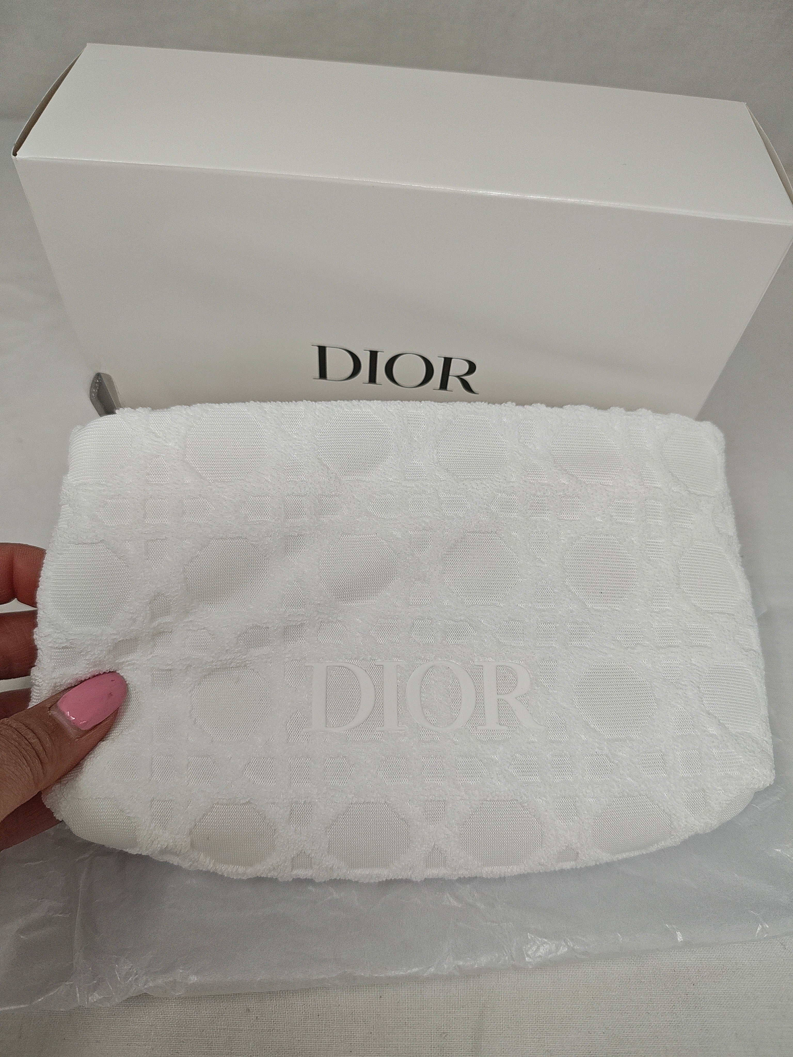 Dior Beauty Cosmetic Pouch ~ Bianco ~ Cotton Towel Feel ~ Spring 2026 Gwp