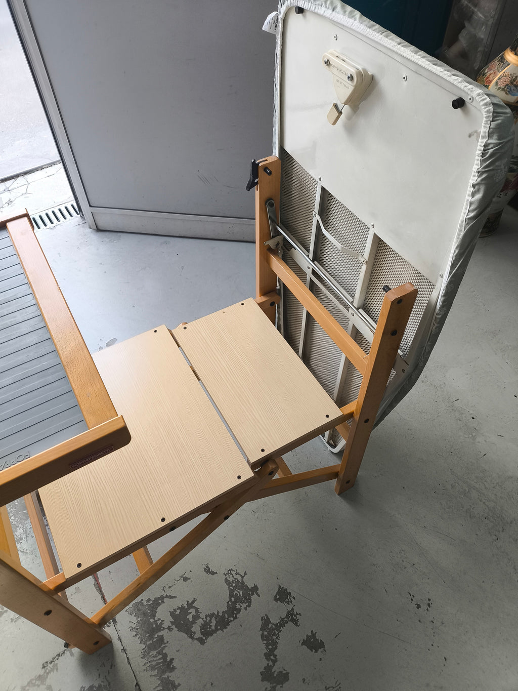 Foppapedretti "asso" Asse Da Stiro Struttura Legno Di Faggio Pieghevole