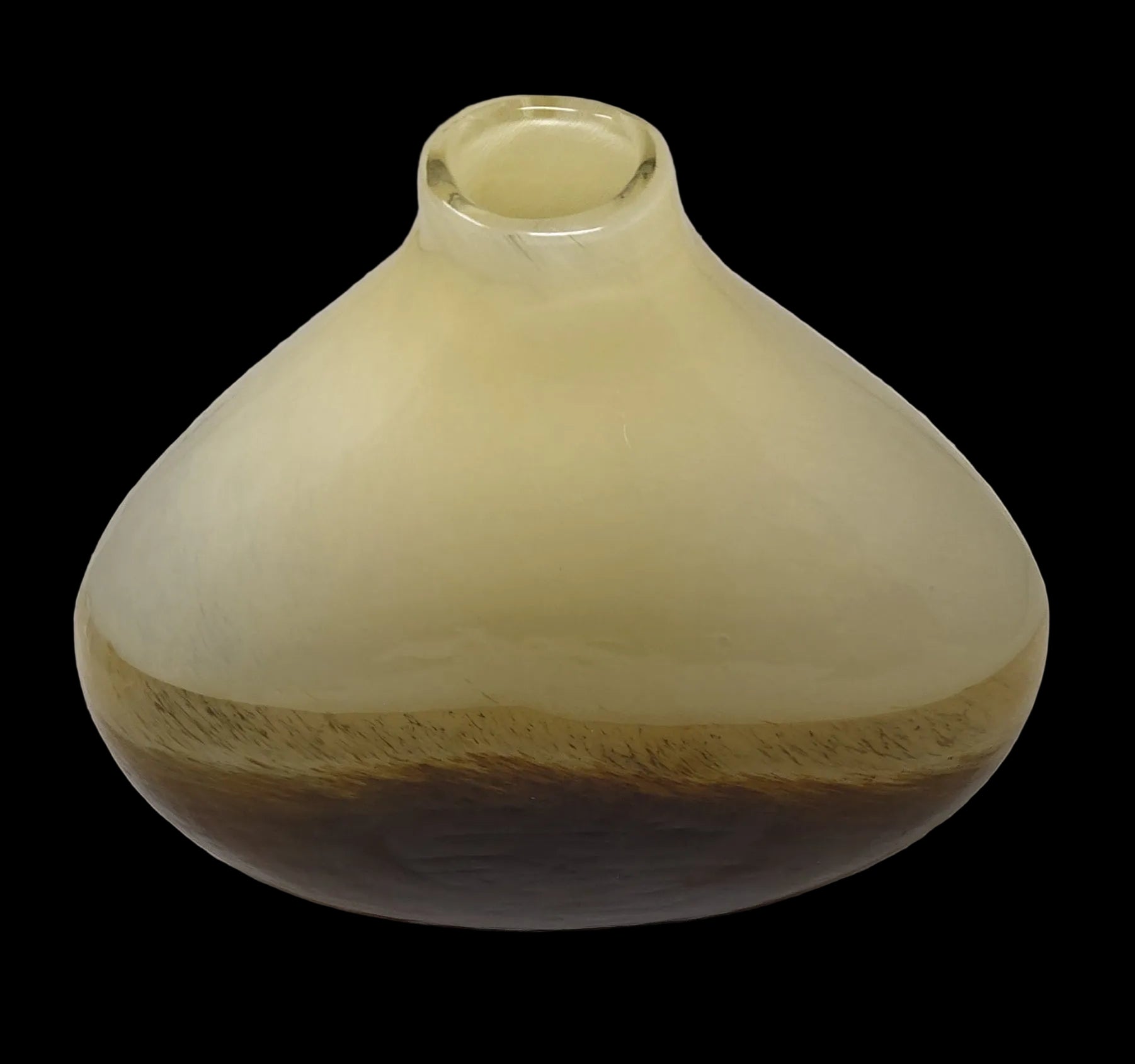 _vaso Vetro Murano Bianco/marrone H 30,5cm
