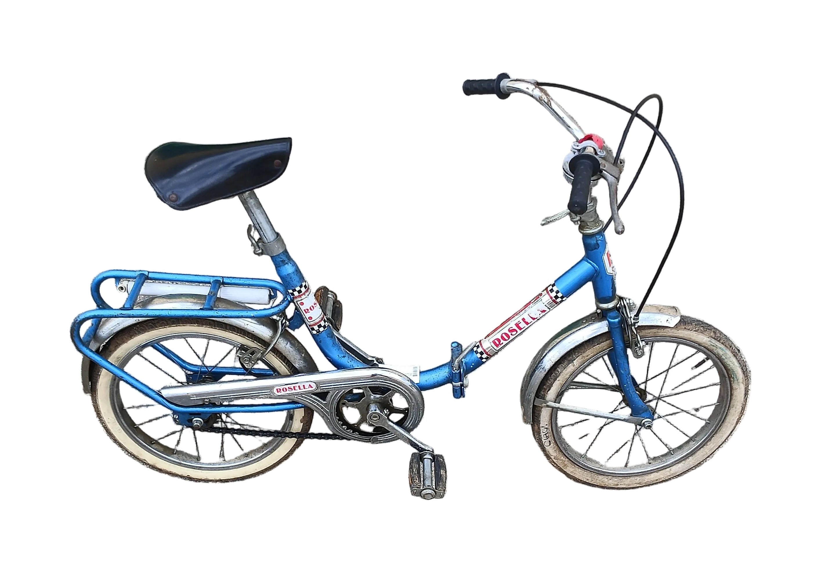 _bicicletta Rosella Graziella Pieghevole Azzurra