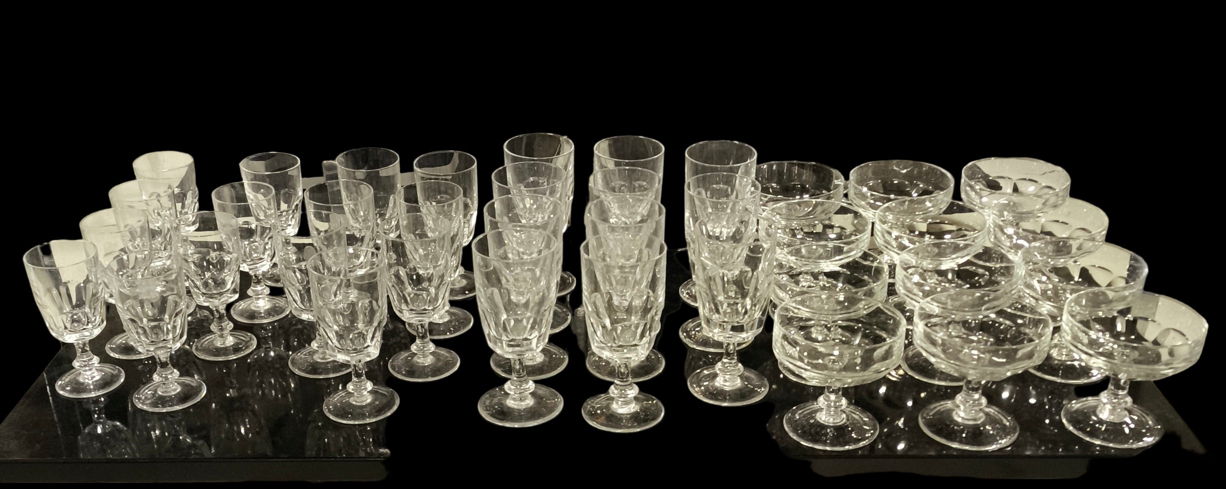 _servizio Bicchieri Cristallo X 6 Persone + Scorte 36 Pz.